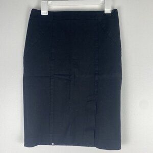 Banana Republic Women's Pencil Skirt Size 4 Black Cotton Rayon Blend